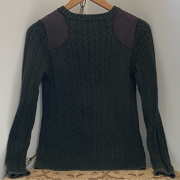 525 America Cable Knit Shoulder Patch Sweater - Picture 7 of 9